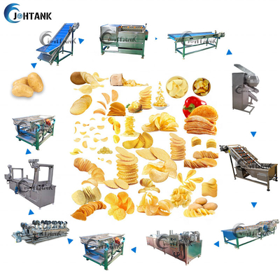 Automatic Production Fried Line Potato Chips Processing Machine Frozen French Fries Making Machine