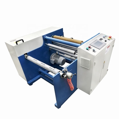 Food semi-automatic aluminum foil rewinding machine paper rewinder machine plastic sheet slitting rewinding machine