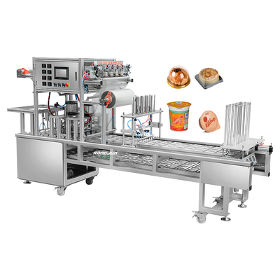 Mini French Fries Food Popcorn Biscuit Automatic Hot Foil Cup Lid Thermo Sealing Machine For Cup Cakes